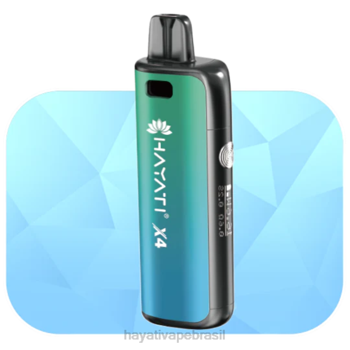 Hayati Store Brasil - Hayati X4 sistema de pod recarregável H0PN59 aurora verde